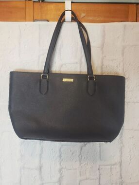 KATE SPADE Navy Blue Laurel Way Small Daily Tote Saffiano Leather